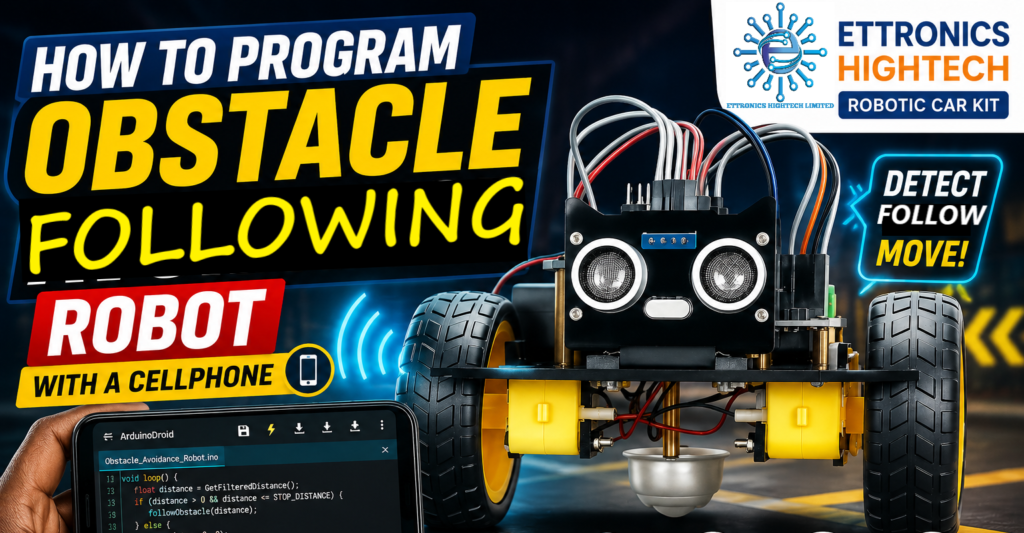 How to program an bostacle avoidance robot with a Smartphone