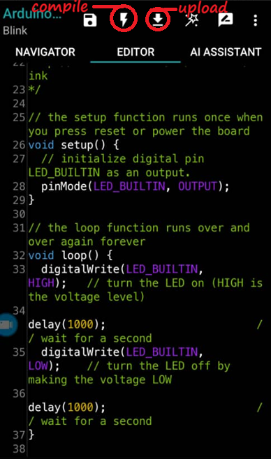 How to upload arduino code with a cellphone